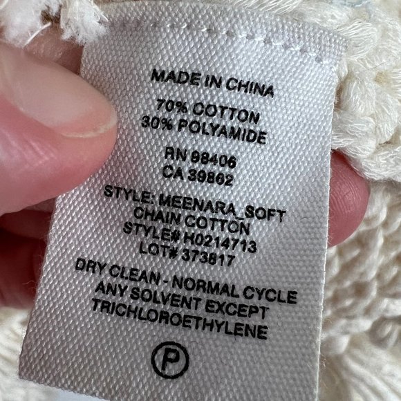 Theory Meenara Crosshatched Knit Tank Sweater Fringe Tassel Boho Bohemian Woven - Picture 7 of 15